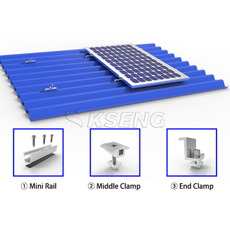 Metal roof solar racking solar mini rail mounting system Manufacturers