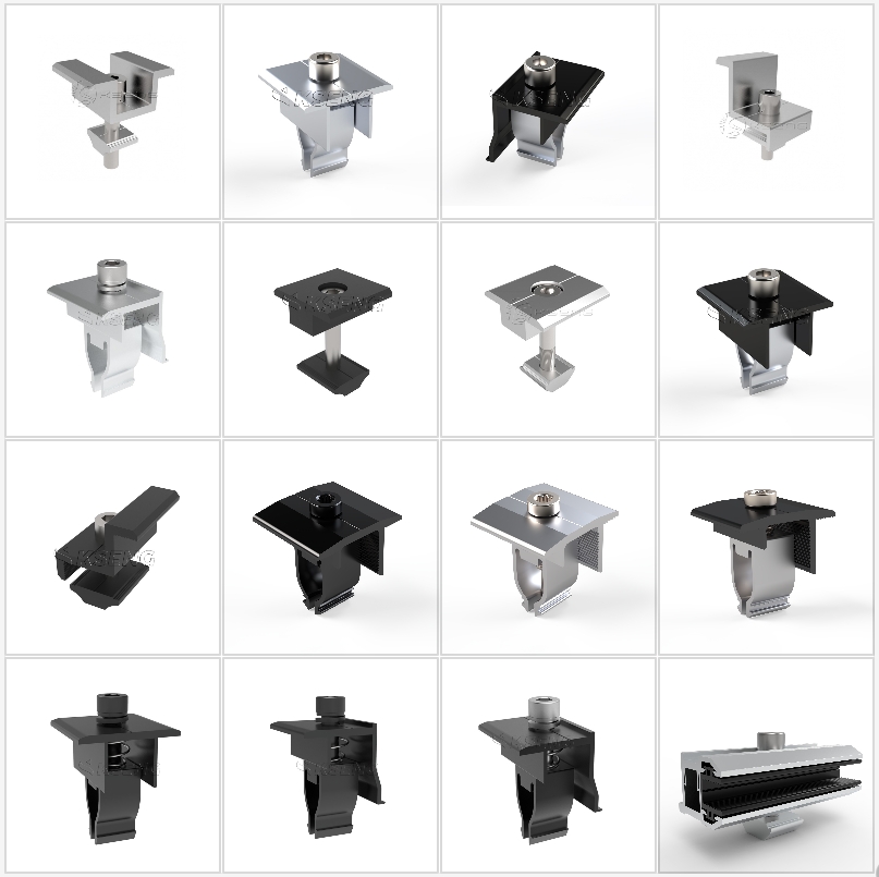 quick installation solar end clamp