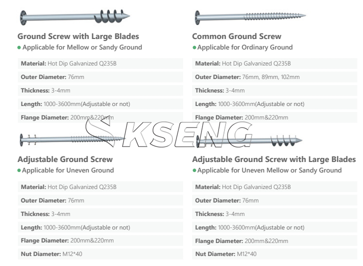 solar ground screw piles