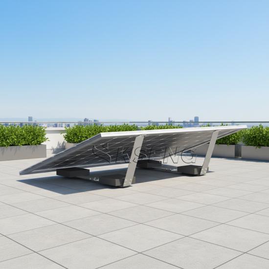 Durable solar ballast mount structure designed for non-penetrating rooftop solar projects