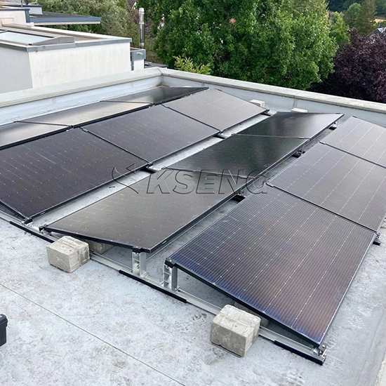 Solar Ballast Mount System for Flat Roof Solar Panel Installation with Stable and Reliable Support