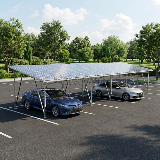Zn-Al-Mg Steel Solar Carport Structure Providing Reliable Protection and Efficient Solar Power Production