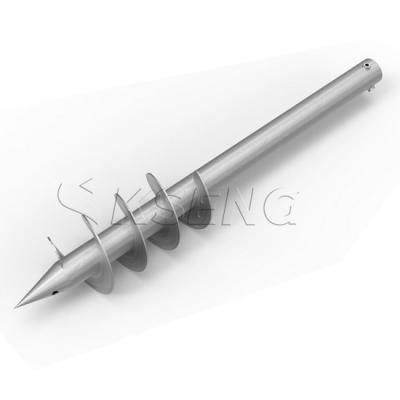 Galvanized ground screw solar anchor