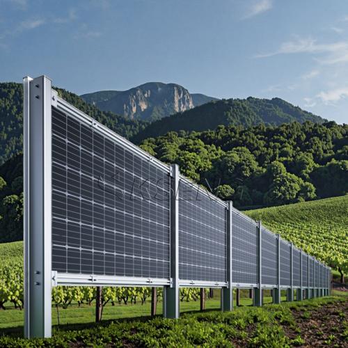 vertical solar farm mounting