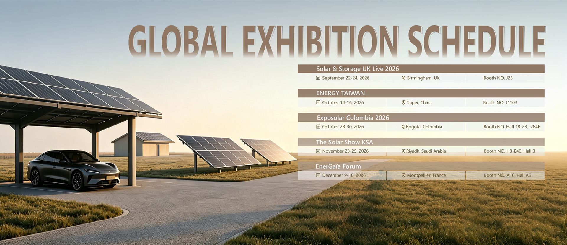 Kseng Solar GLOBAL EXHIBITIONS