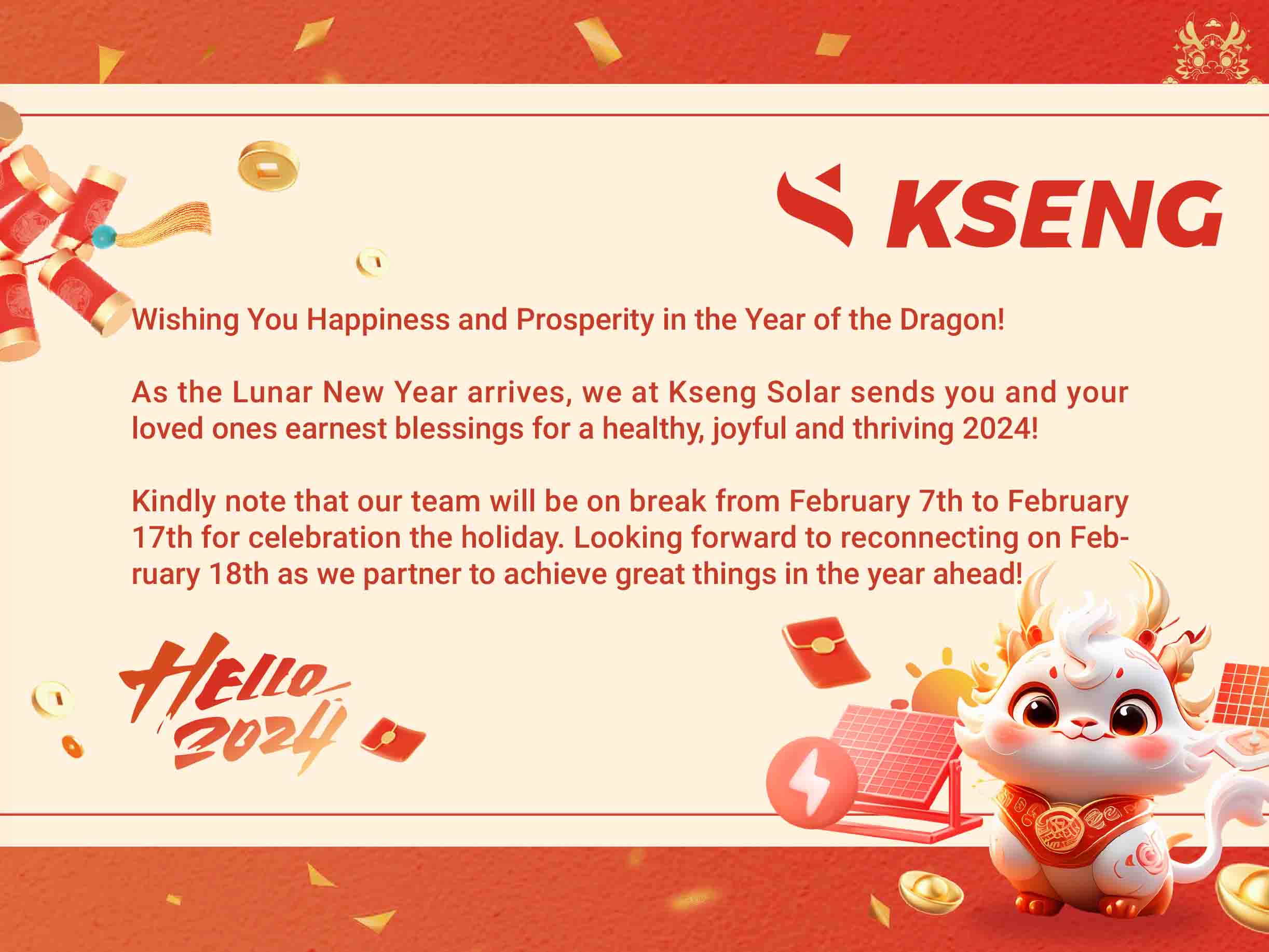 Chinese New Year Holiday Notice