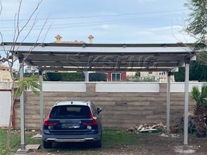 10KW-Aluminum Solar Carport Solution in Spain
