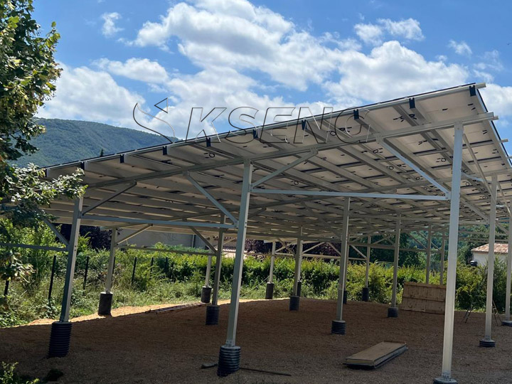 48.4kW- Waterproof Aluminum Solar Carport in France