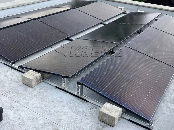 Flat Roof Solar Ballast Mount in Germany-6KW