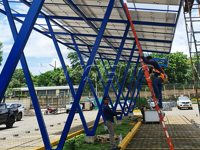 Solar Carport Solution in Nicaragua