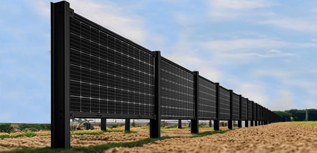Vertical solar fence